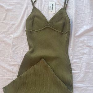 Olive Green Medusa Mini Dress